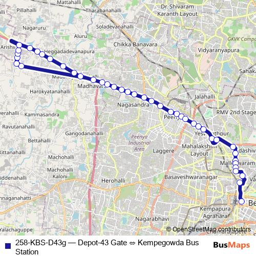 258-KBS-D43g bus Line Map