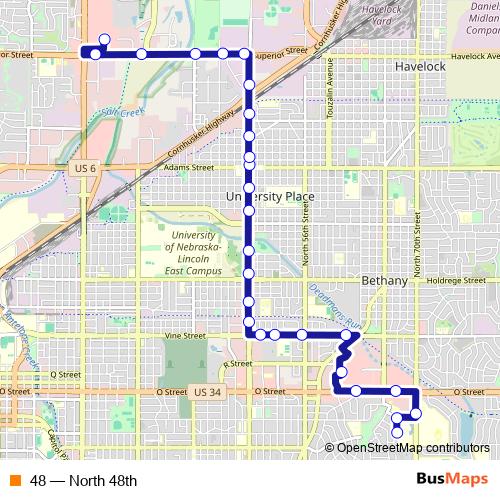 48 bus Line Map