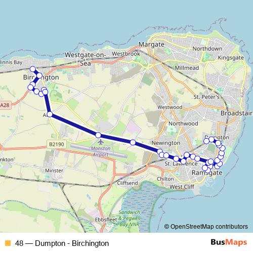 48 bus Line Map