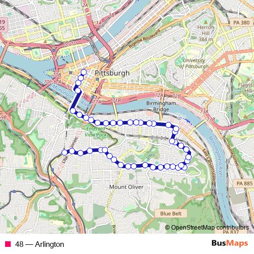 48 bus Line Map