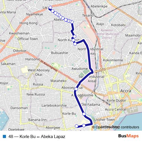 48 bus Line Map