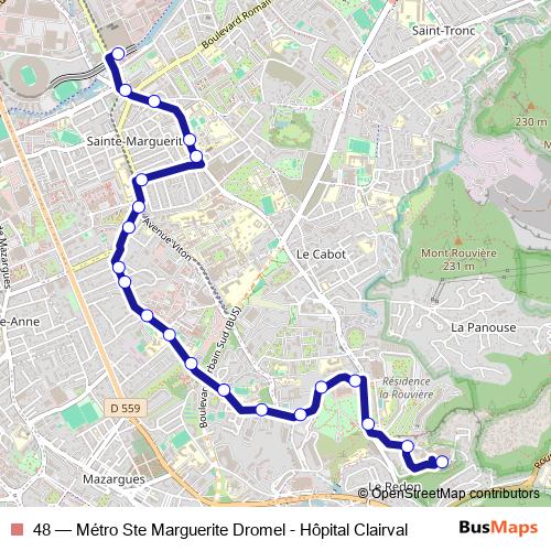 48 bus Line Map