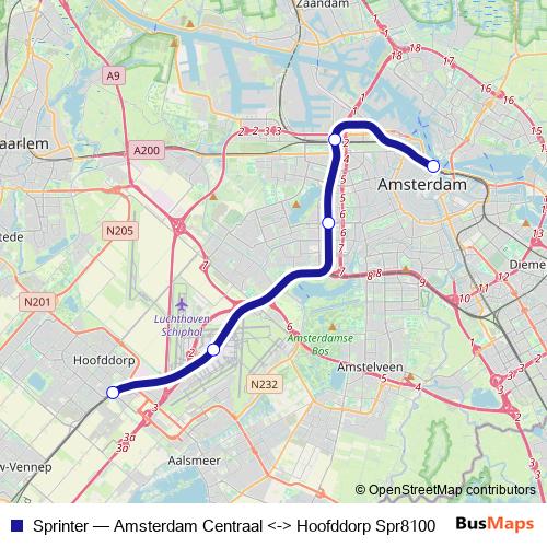 Sprinter rail Line Map