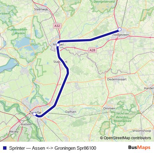Sprinter rail Line Map