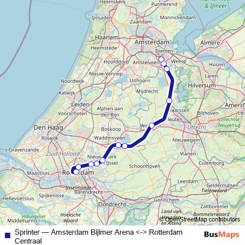 Sprinter rail Line Map