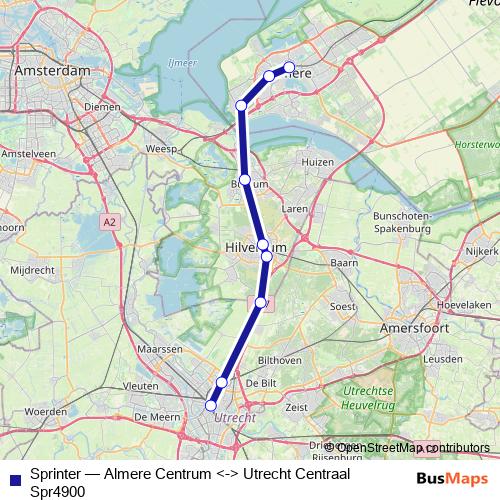 Sprinter rail Line Map