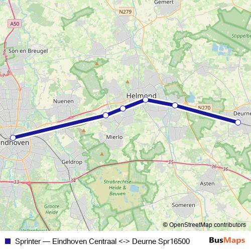 Sprinter rail Line Map