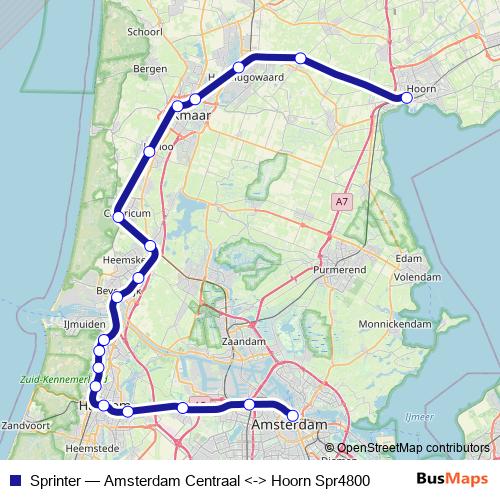 Sprinter rail Line Map