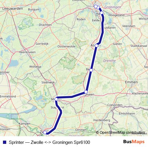 Sprinter rail Line Map