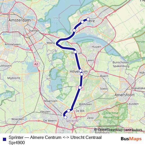 Sprinter rail Line Map