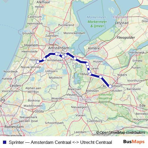 Sprinter rail Line Map
