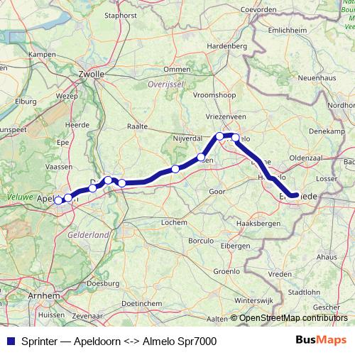 Sprinter rail Line Map