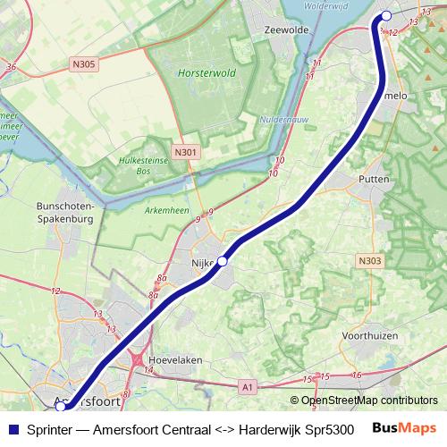 Sprinter rail Line Map