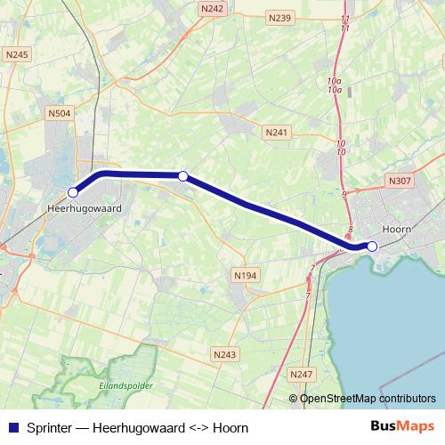Sprinter rail Line Map