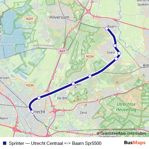 Sprinter rail Line Map