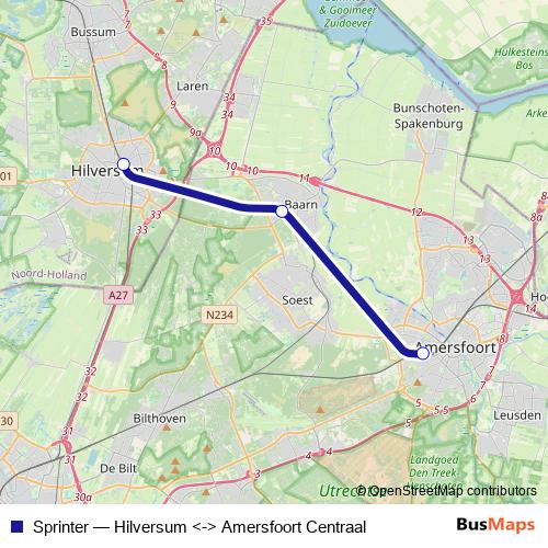 Sprinter rail Line Map