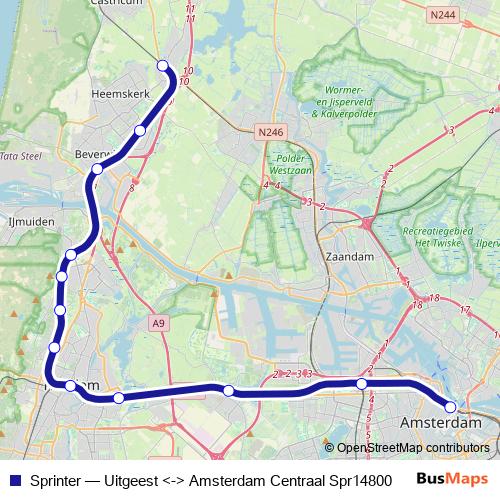 Sprinter rail Line Map