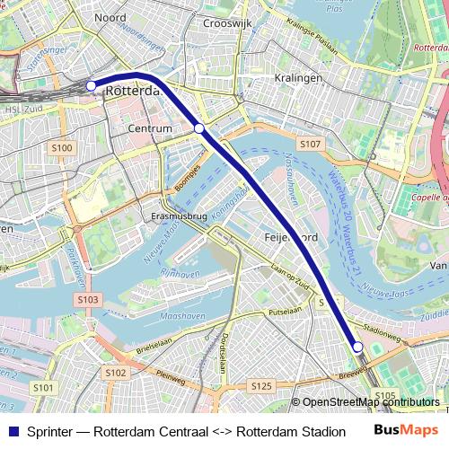 Sprinter rail Line Map