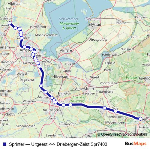 Sprinter rail Line Map