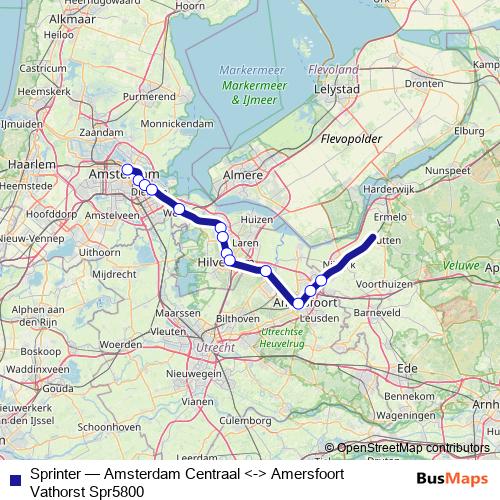 Sprinter rail Line Map
