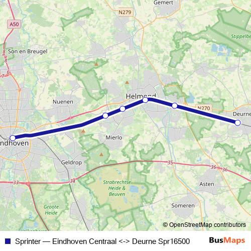 Sprinter rail Line Map