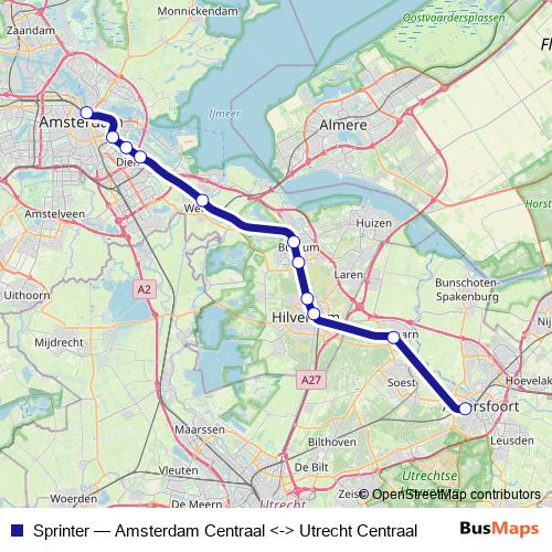 Sprinter rail Line Map