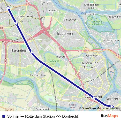 Sprinter rail Line Map