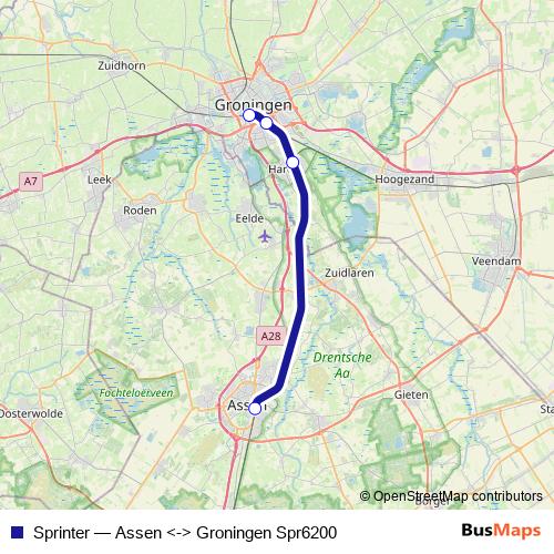 Sprinter rail Line Map
