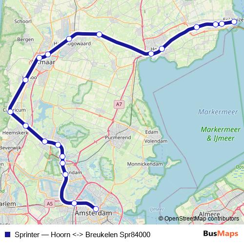 Sprinter rail Line Map