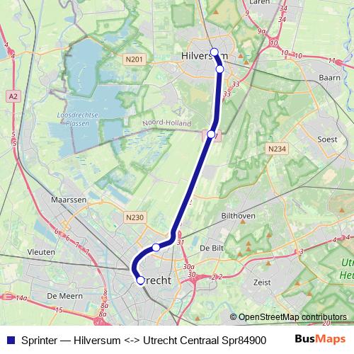 Sprinter rail Line Map