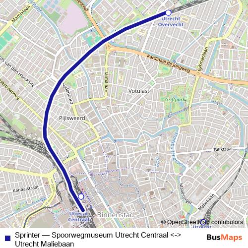 Sprinter rail Line Map