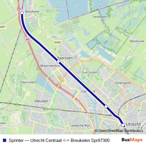 Sprinter rail Line Map