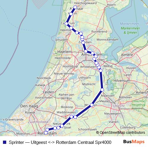Sprinter rail Line Map