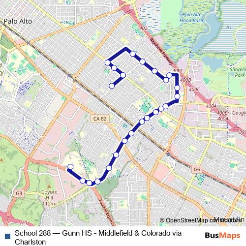 School 288 bus Line Map