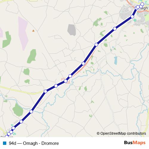 94d bus Line Map