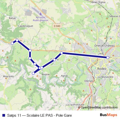 Satps 11 bus Line Map