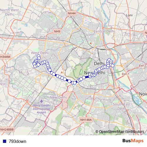 793down bus Line Map