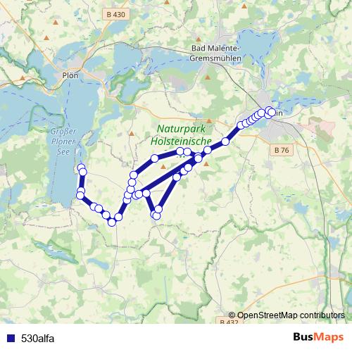 530alfa bus Line Map