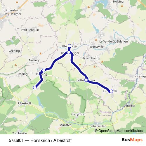 57sal01 bus Line Map