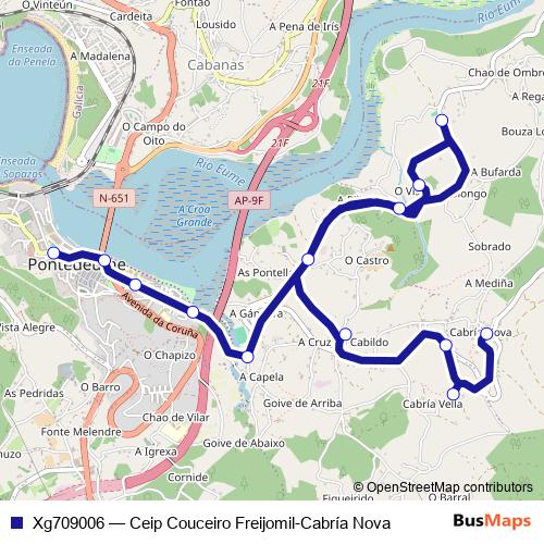 Xg709006 bus Line Map