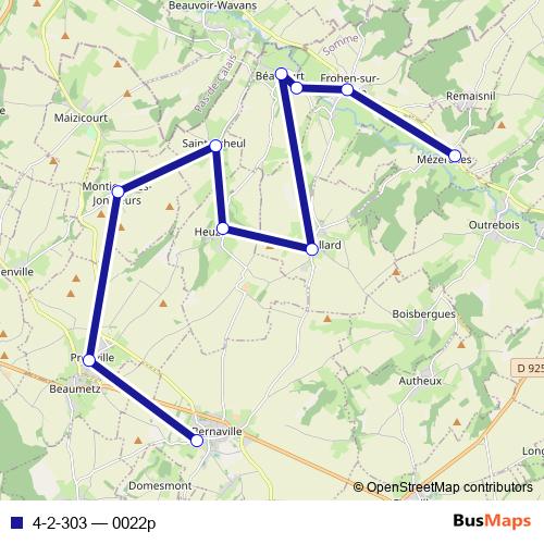 4-2-303 bus Line Map
