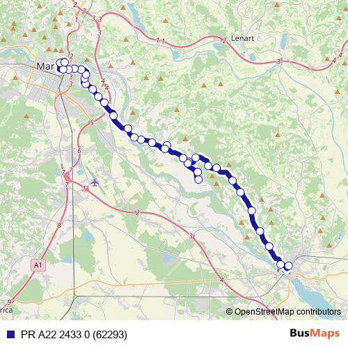 PR A22 2433 0 (62293) bus Line Map