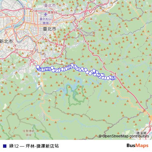 綠12 bus Line Map