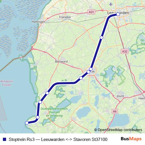 Stoptrein Rs3 rail Line Map