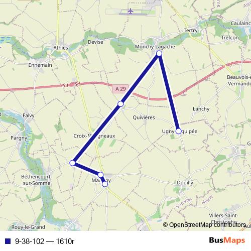 9-38-102 bus Line Map