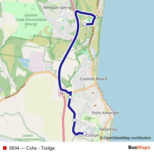 5834 bus Line Map