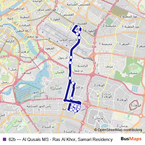 62b bus Line Map