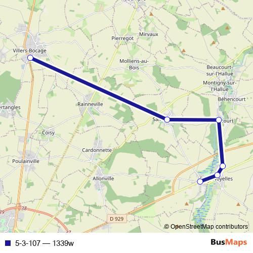 5-3-107 bus Line Map