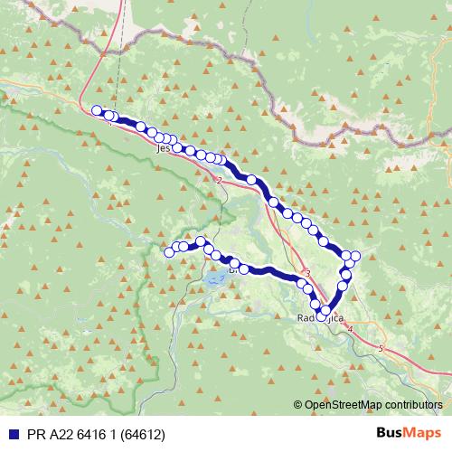 PR A22 6416 1 (64612) bus Line Map