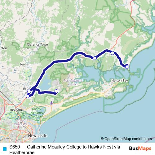 S650 bus Line Map